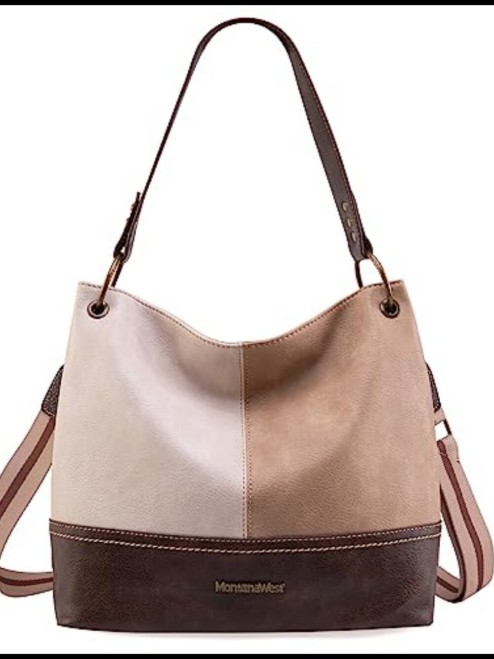 Montana West Hobo Bag Vegan Leather Slouchy Shoulder Purse Crossbody Tote